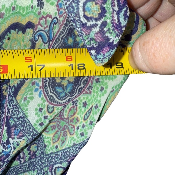 NWT One World “Live and Let Live” Paisley Print Flutter Sleeve Dress – Size L - Picture 15 of 16